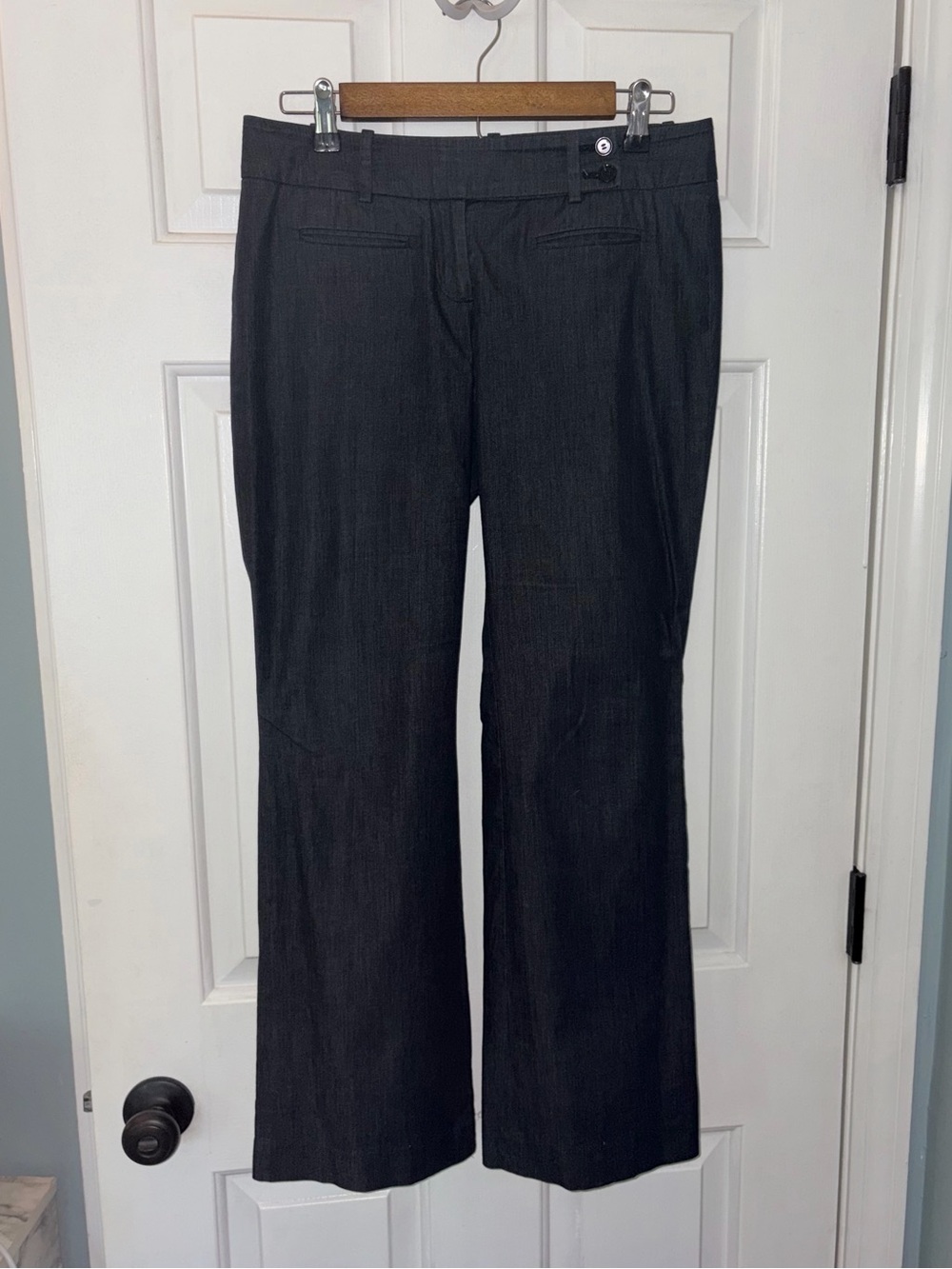 Loft Vintage Low Rise Indigo Bootcut Full Length Trouser Pants